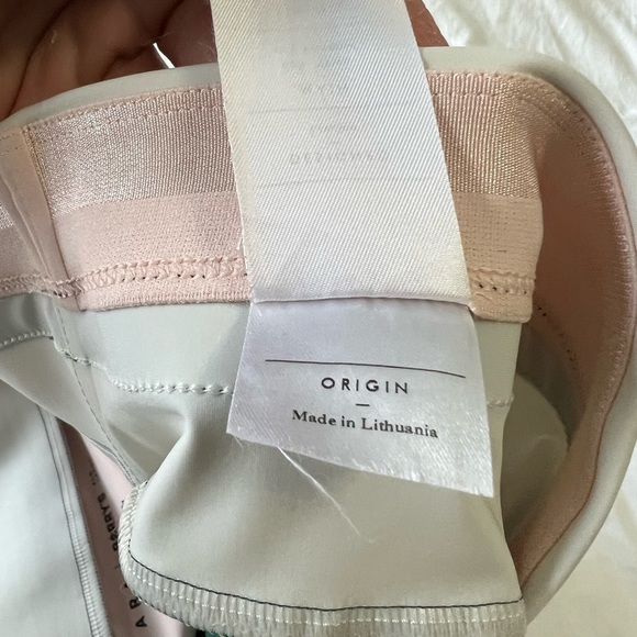 VAARA | RARE Green Flo Tuxedo Striped Leggings | Size Large. - Picture 6 of 10